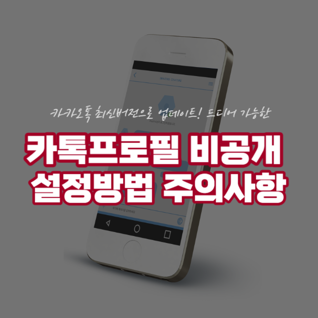 카카오톡 프로필 비굥개 기능