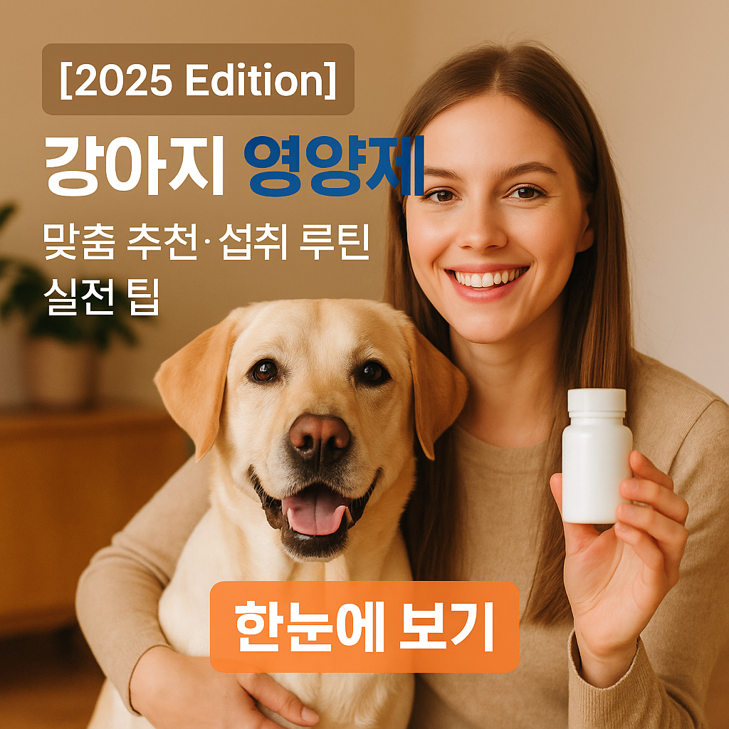 강아지 영양제 2025 Edition | 맞춤 추천·섭취 루틴 실전 팁