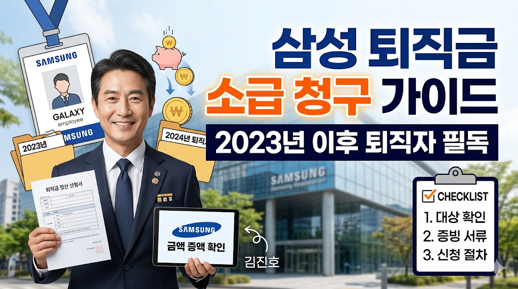 삼성 퇴직금 소급 신청 방법 총정리: 2023년 이후 퇴직자 추가 수령 가이드