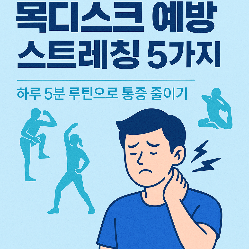 목디스크 예방하는 일상 스트레칭 5가지 ❘ 거북목&middot;목통증을 줄이는 5분 루틴