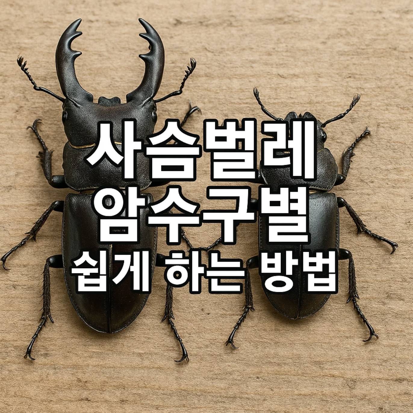사슴벌레 암수구별, 쉽게 하는 방법