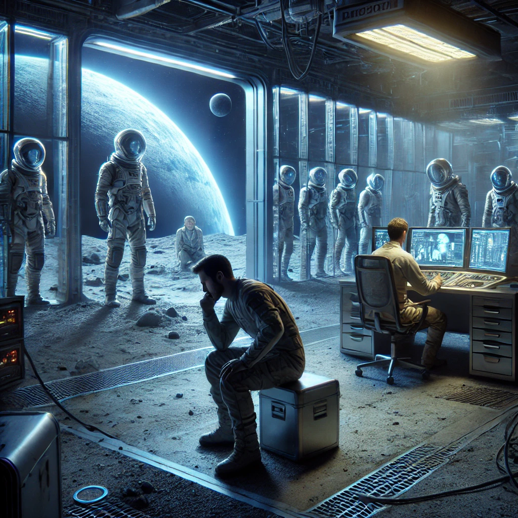 고뇌하는 클론과 달 이미지