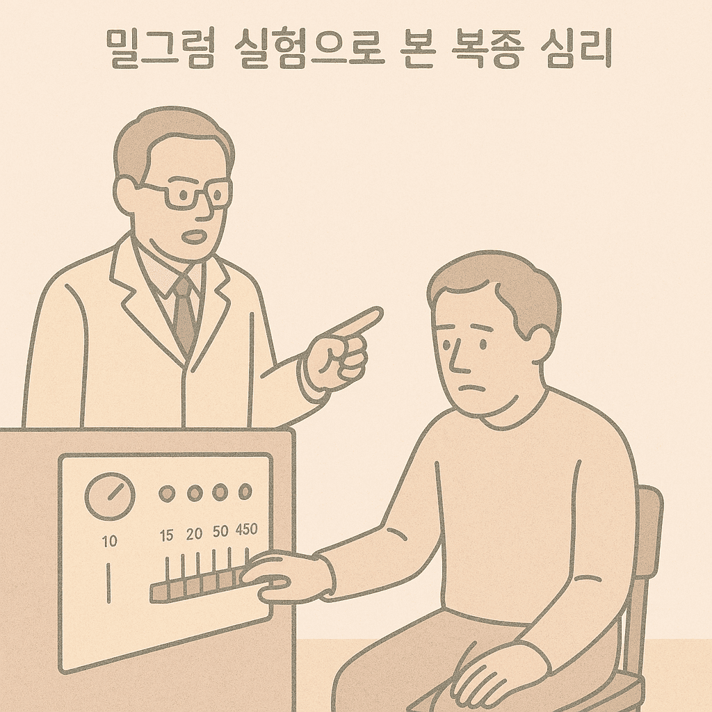 "나는 명령을 따랐을 뿐입니다" – 밀그램 실험으로 본 복종 심리