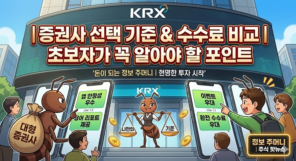 증권사 선택 기준 & 수수료 비교|초보자가 꼭 알아야 할 포인트