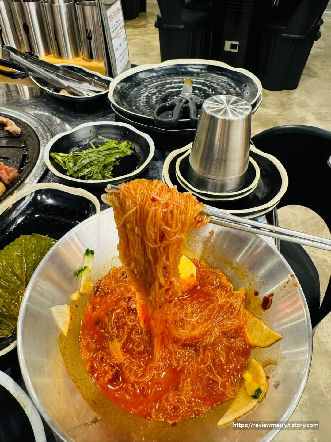 비빔냉면 비빈 사진