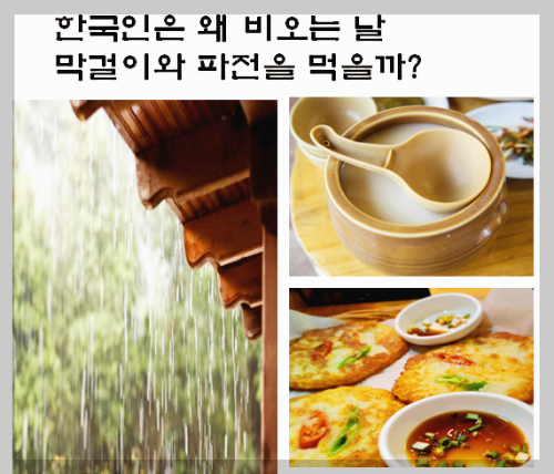 한국인이 비오는 날 막걸이와 파전을 먹는 이유