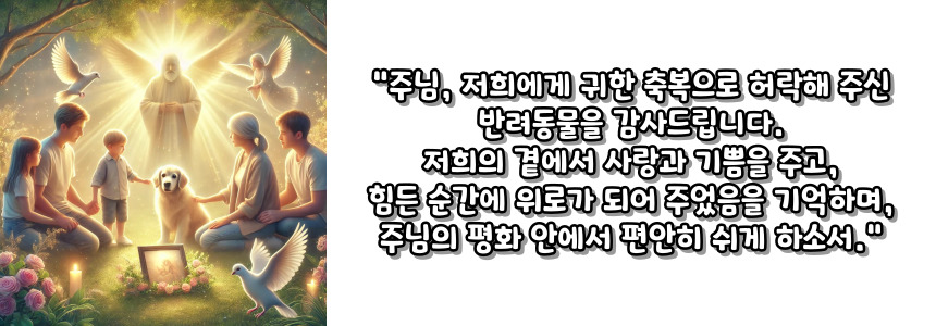 천주교 반려동물을 떠나보낸 가족의 기도