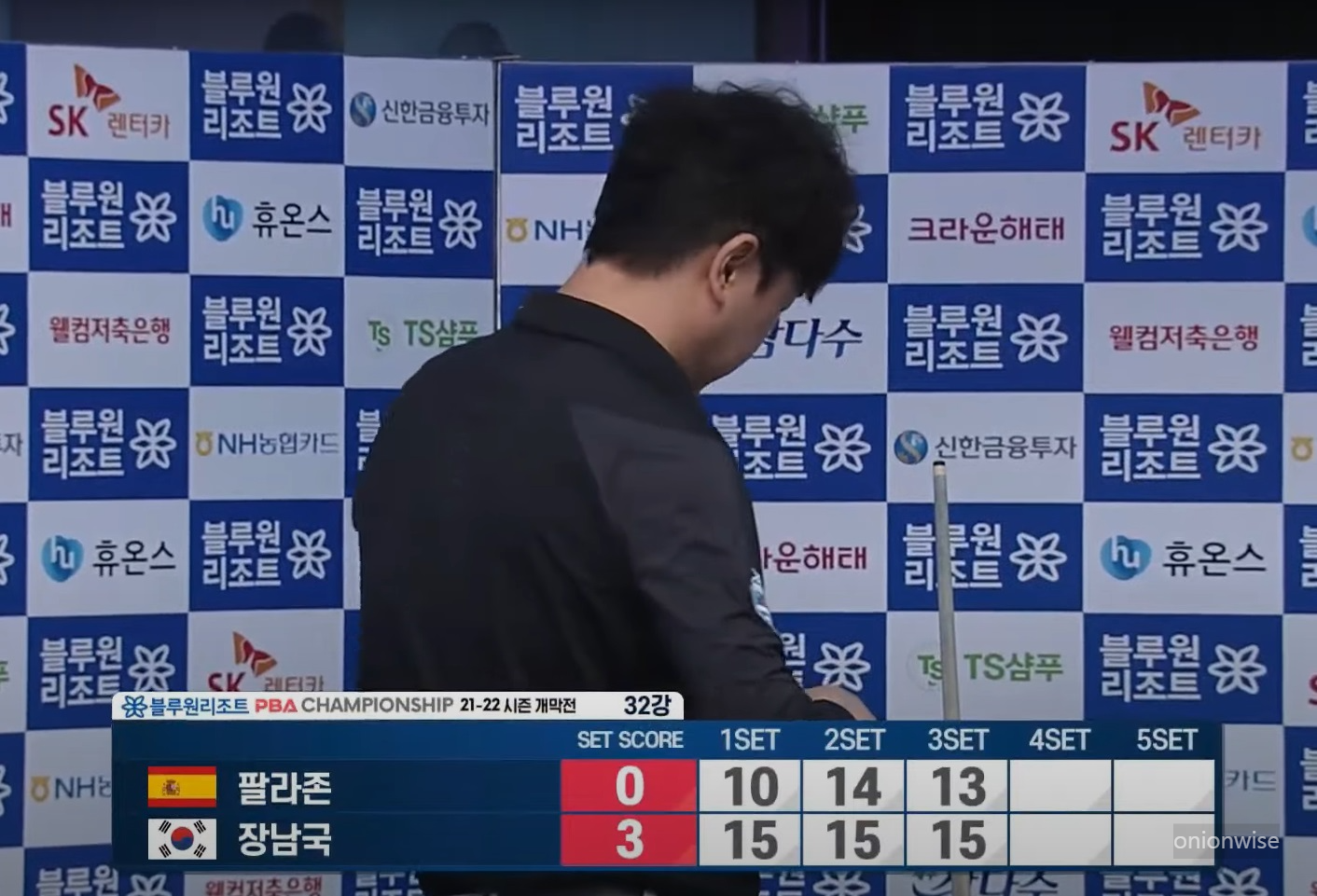 2021년, 하비에르 팔라존을 압도한 장남국 당구선수