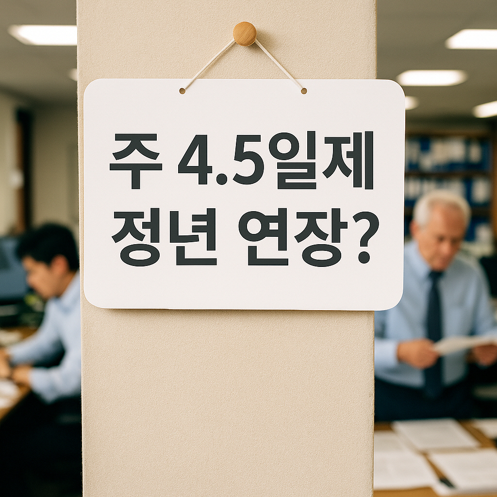주 4.5일제와 정년 연장 논의, 한국 노동시장 21년 만의 대변화 전망