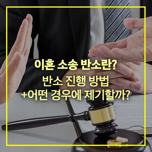 이혼 소송 반소 진행 방법