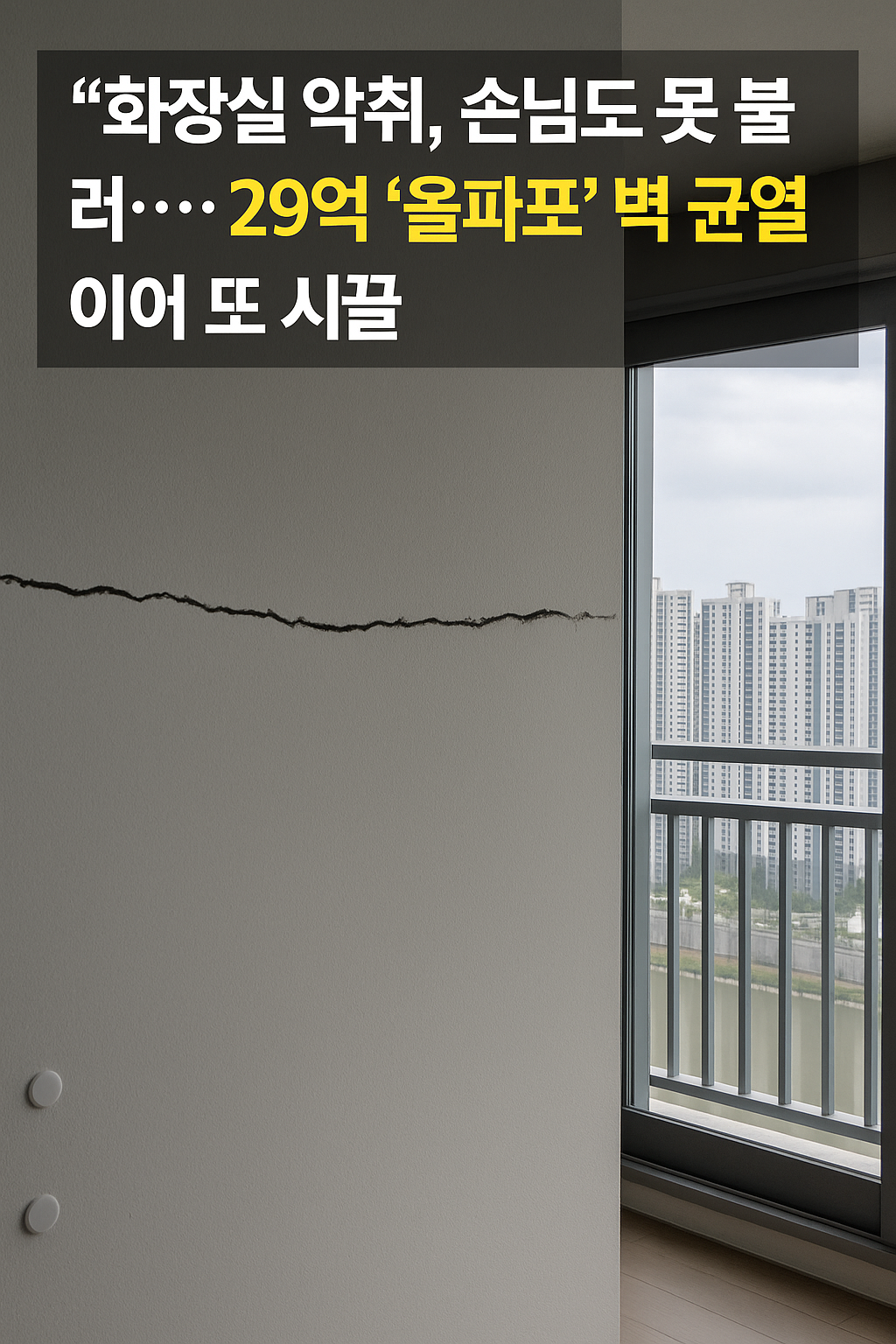 올파크 아파트 균열