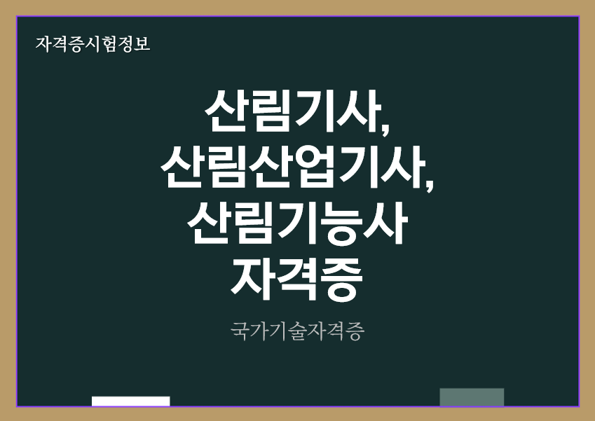 [최신] 산림기사&#44; 산림산업기사&#44; 산림기능사 전망 및 자격증 정보