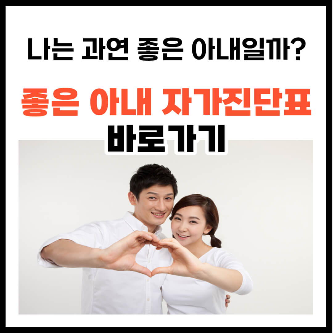 좋은 아내 자가진단표