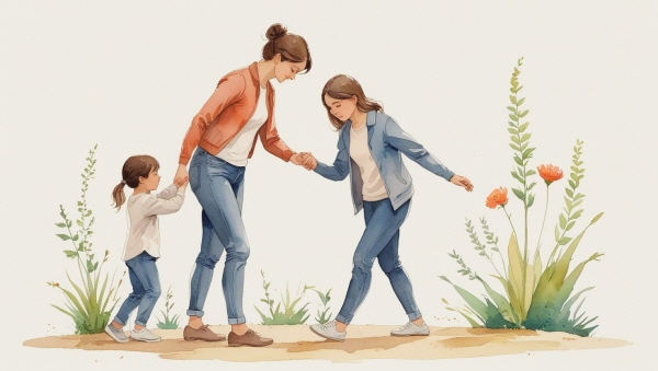 ISFP 부모는 큰 목소리나 긴 설명 대신, 짧고 분명한 표현과 일관된 행동으로 경계를 만들 수 있습니다에 관한 그림