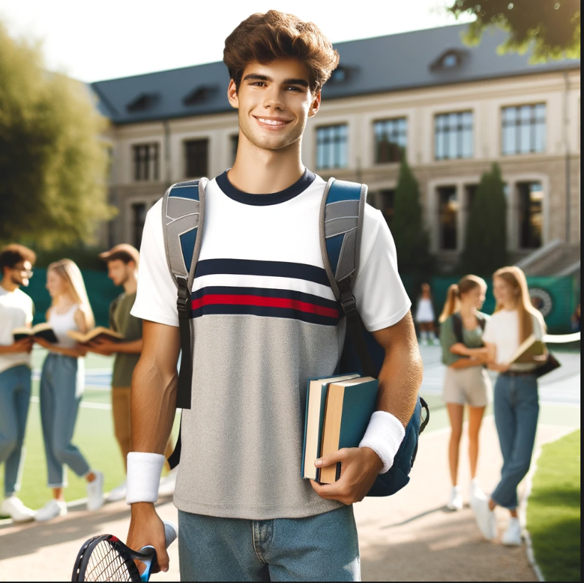 대학 테니스 선수에 관한 사진