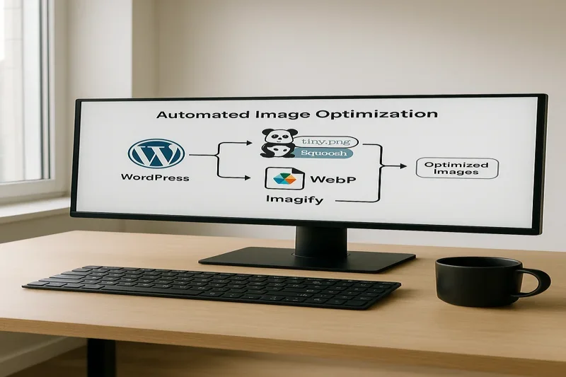 이미지 자동 최적화 워크플로우 개요 화면
