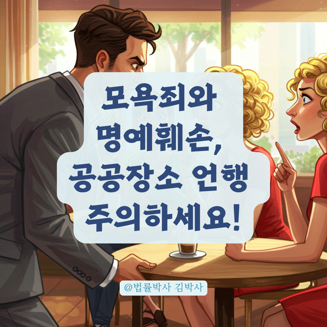 공공장소에서의 언행, 모욕죄와 명예훼손의 경계 한눈에 알아보기.