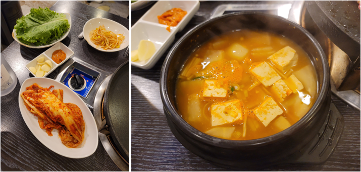 밑반찬과 된장찌개