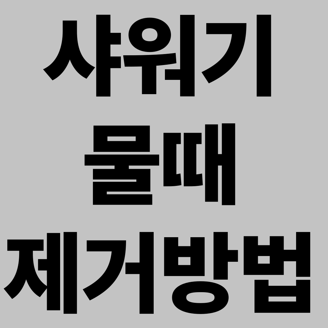 샤워기 물때 제거 방법