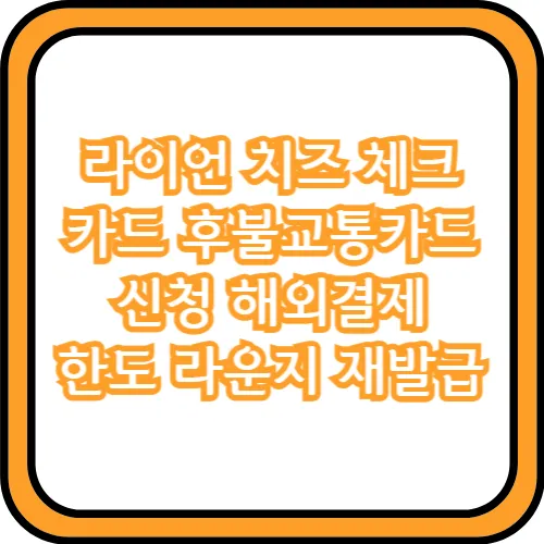 라이언 치즈 체크카드