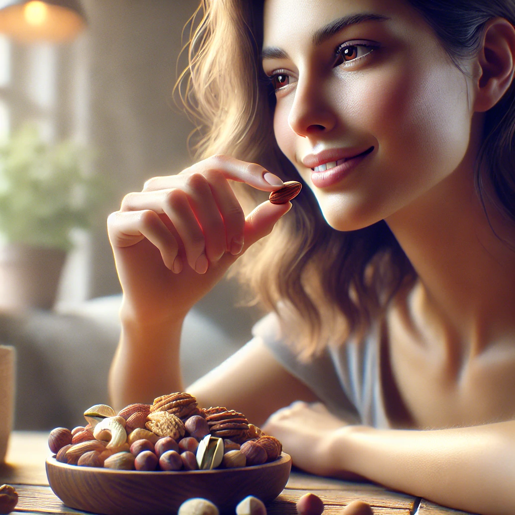 견과류-먹는-여자