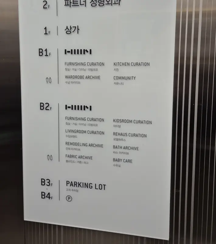 엘리베이터 층별 안내