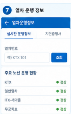 열차 운행 정보 확인