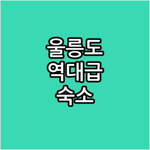 사동항 저동항 인근 울릉도 깨끗한 호..