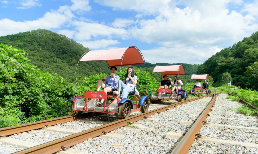 강촌 레일바이크 상단 사진