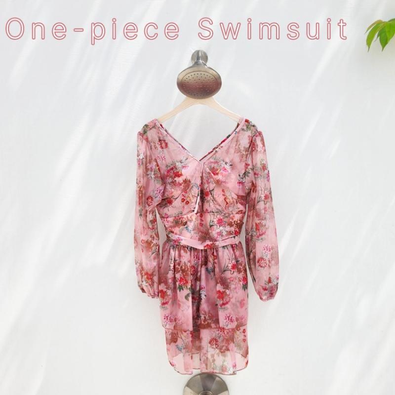로맨틱플라워 시스루 수영복- 모노키니 원피스수영복