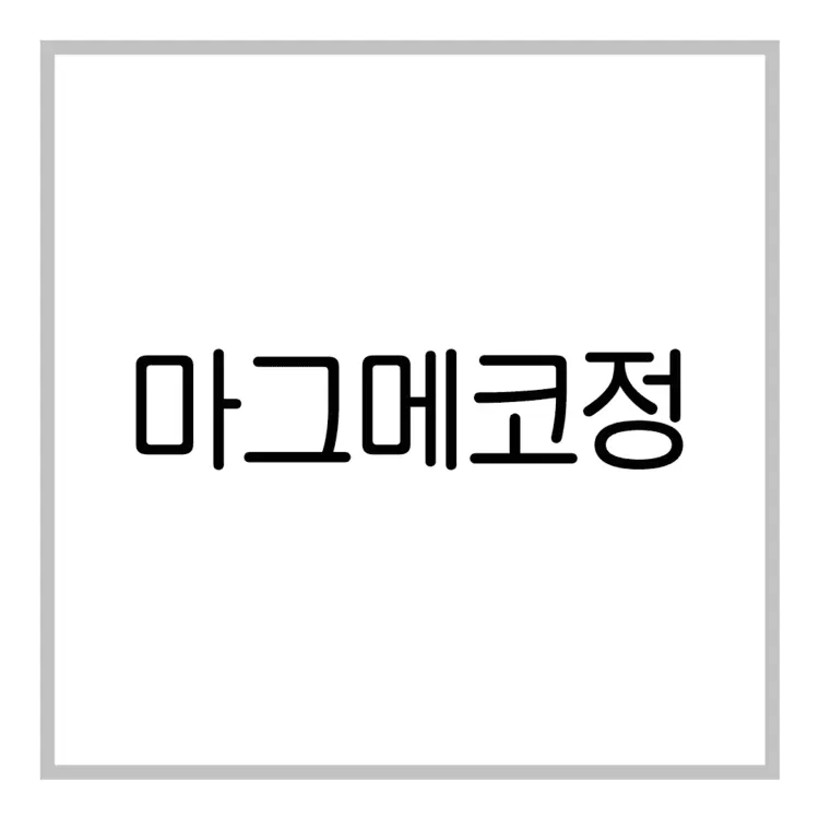 마그메코정-이미지