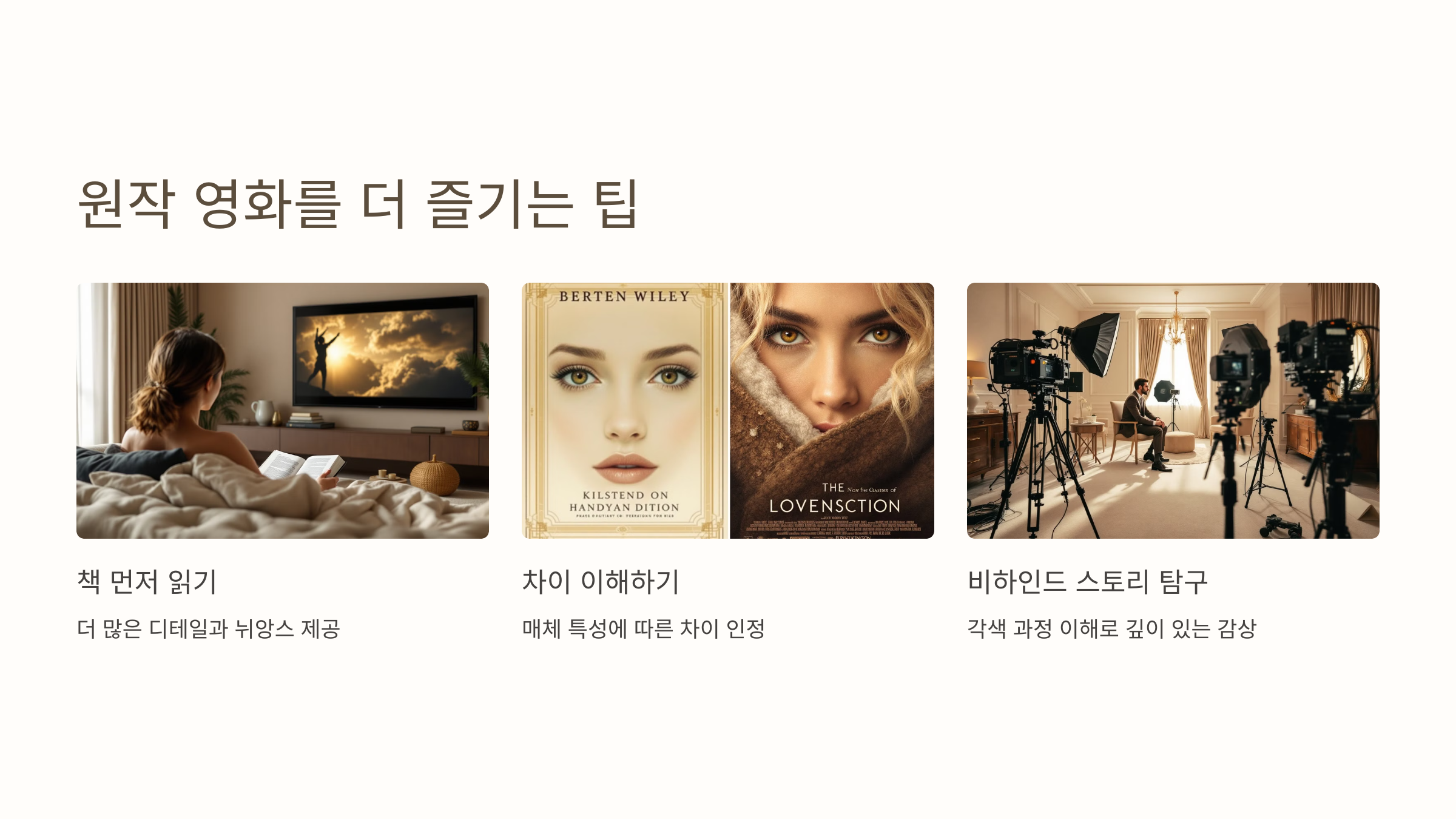 원작 영화를 더 즐기는 팁