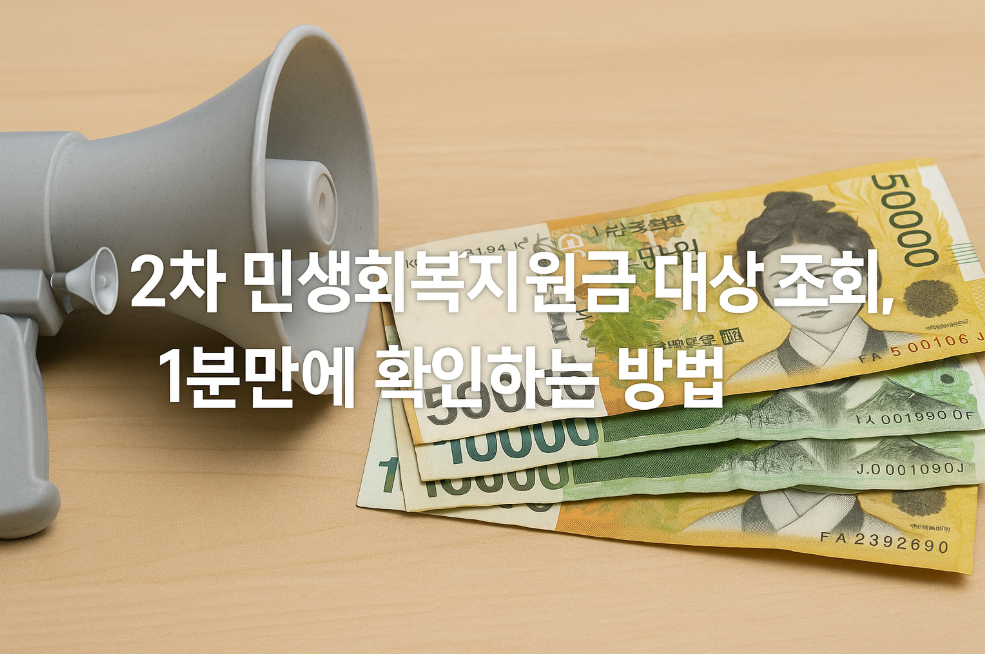 2차 민생회복지원금 대상자 조회