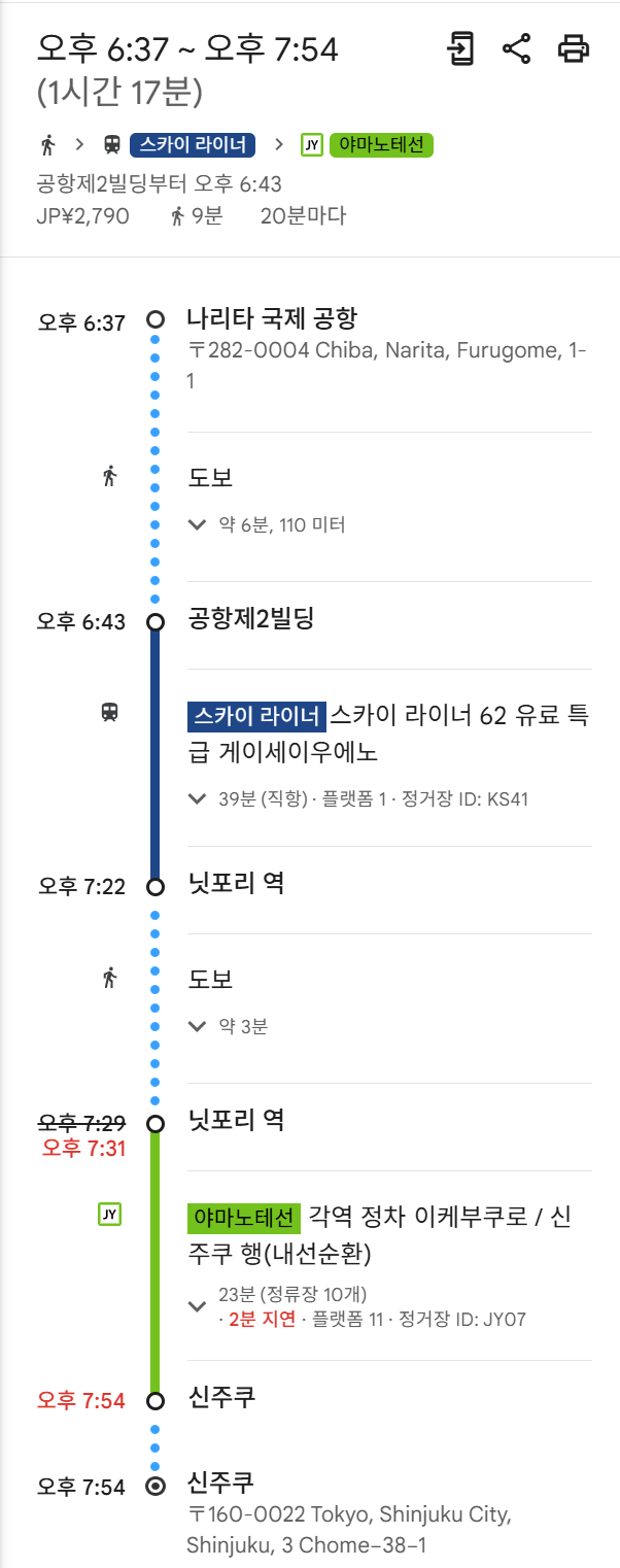 케이세이 스카이라이너 + JR 야마노테선