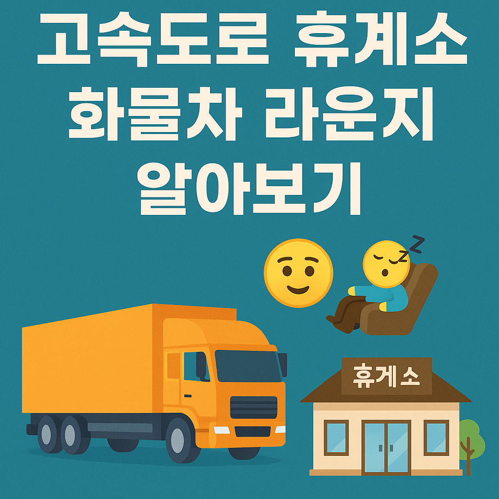 고속도로 휴게소 화물차 라운지 위치 및 이용 방법 (총정리)