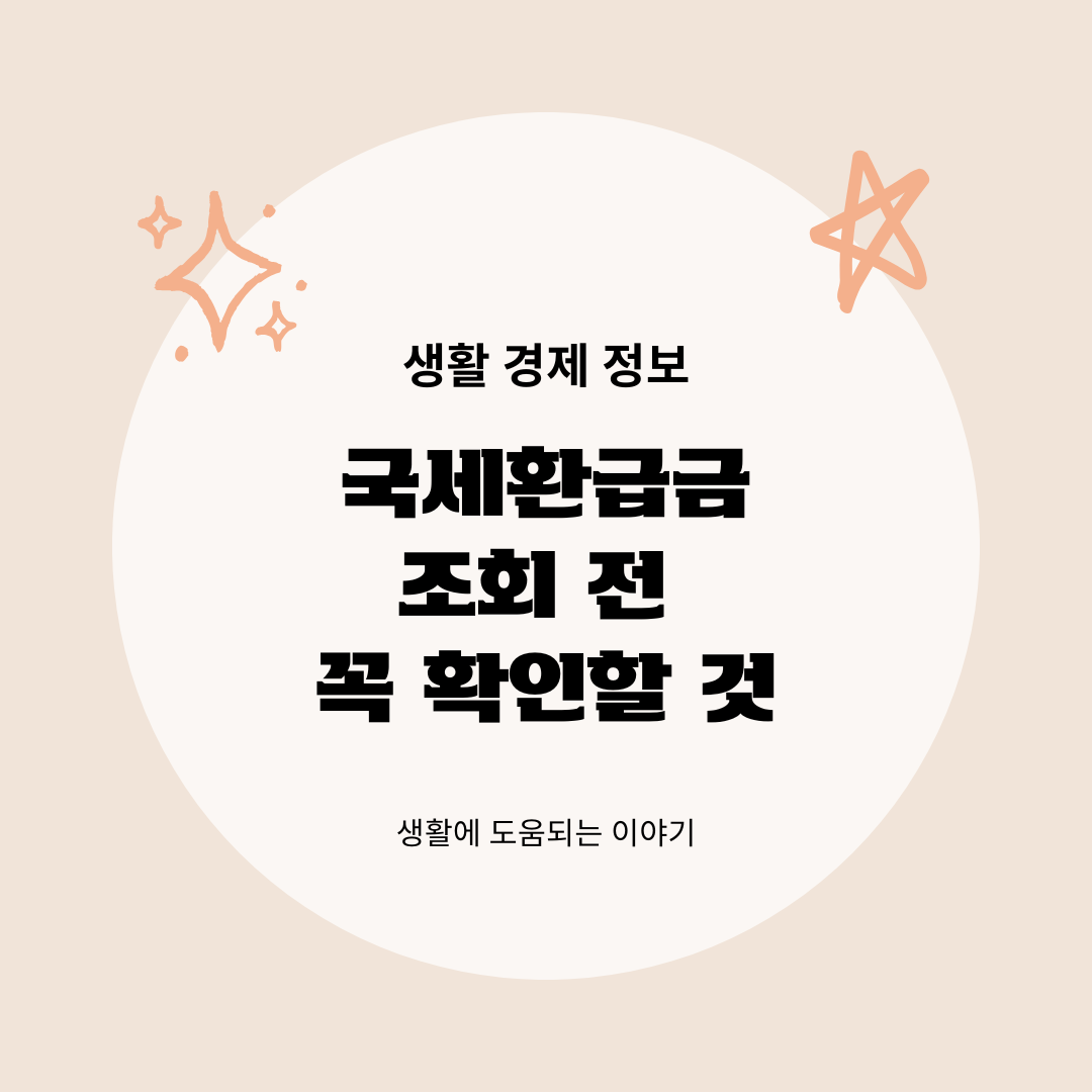 국세환급금 조회 전