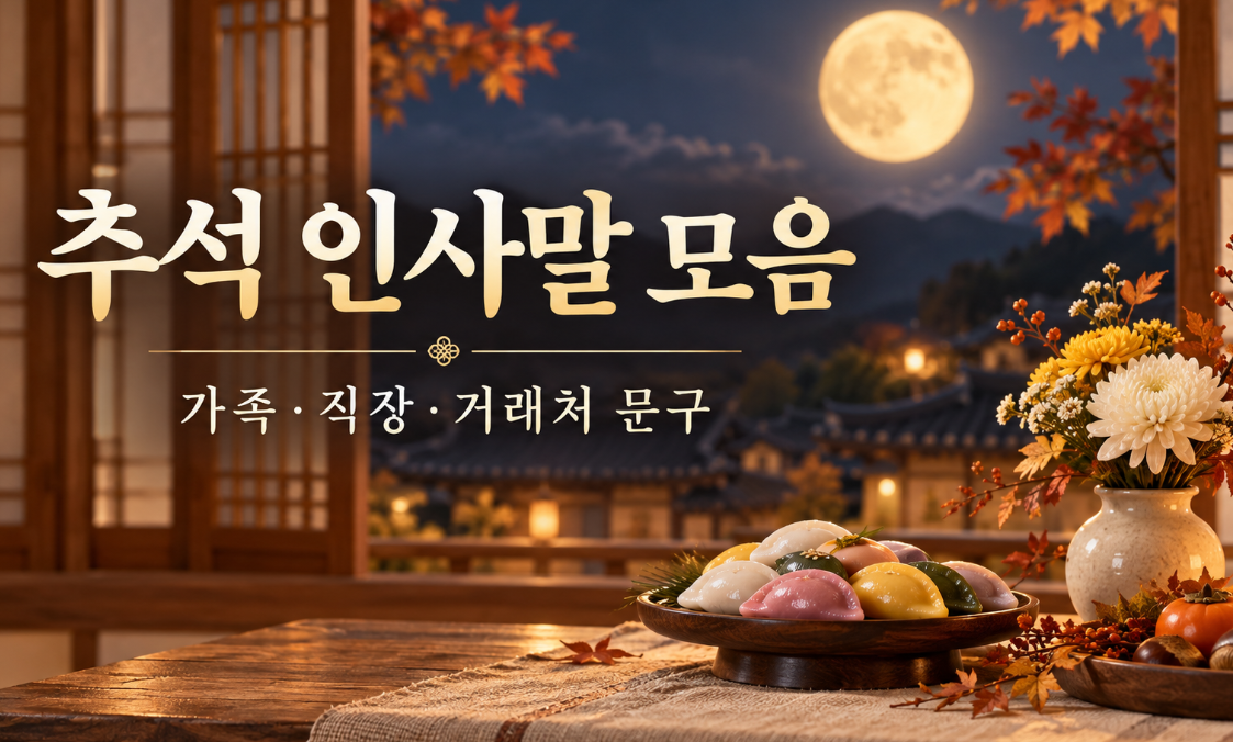 추석 인사말 모음｜가족&middot;직장 동료&middot;거래처 문구