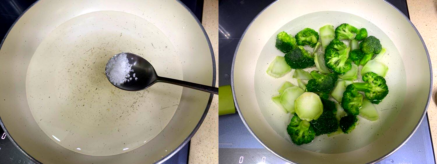 브로콜리 데치기