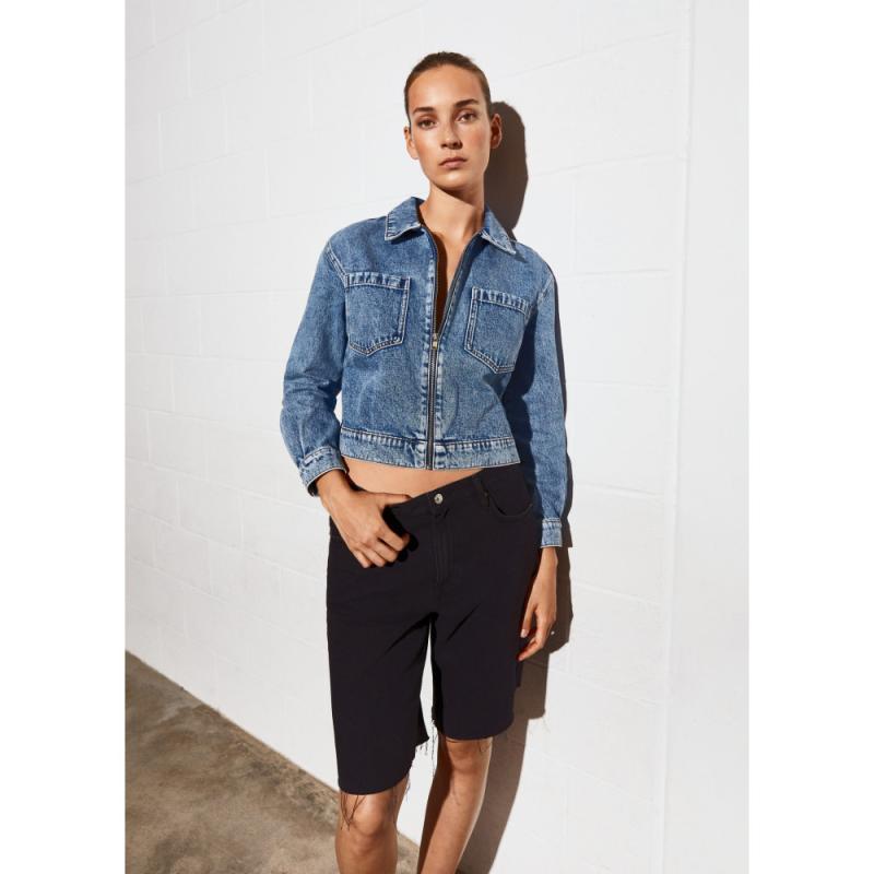 망고 MANGO WOMAN 포켓 데님 재킷 Open 37092880