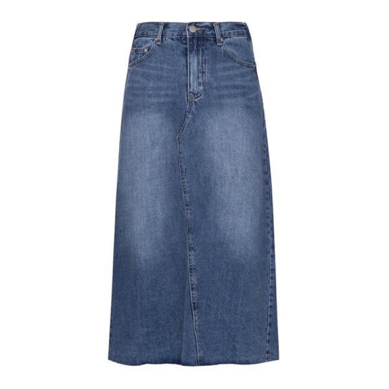베스띠벨리 하프밴딩데님롱스커트 BESKF2321