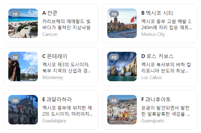 멕시코 7월 날씨 옷차림 추천 여행지