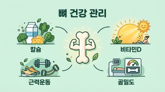 갱년기 뼈 건강과 칼슘 비타민D