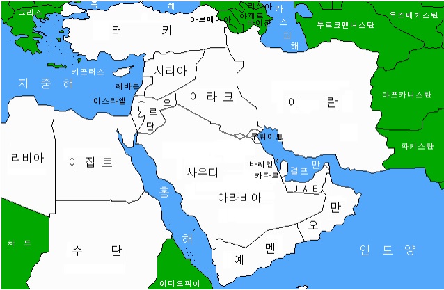 이란 이스라엘 지도