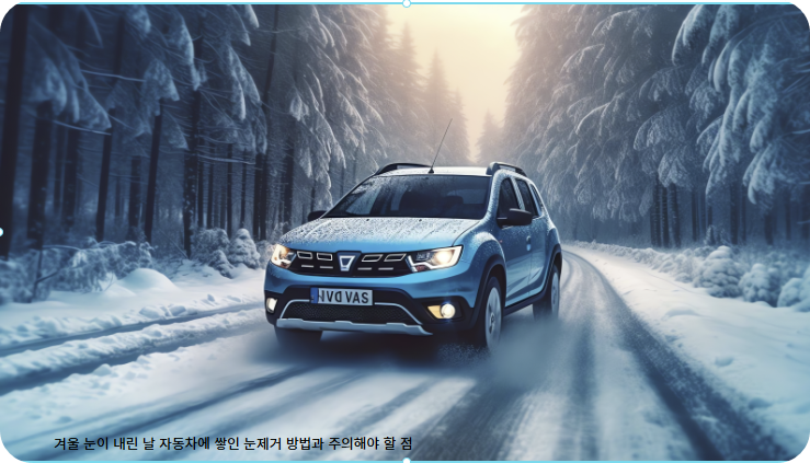 눈올 때 주차 시 와이퍼 상태