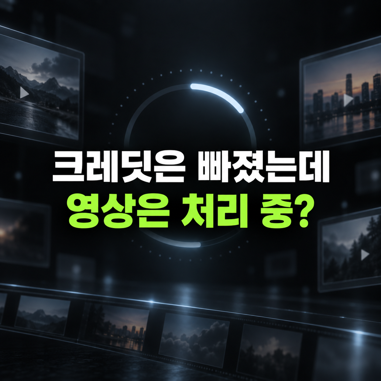 힉스필드 크레딧 차감 후 영상이 처리 중인 상황