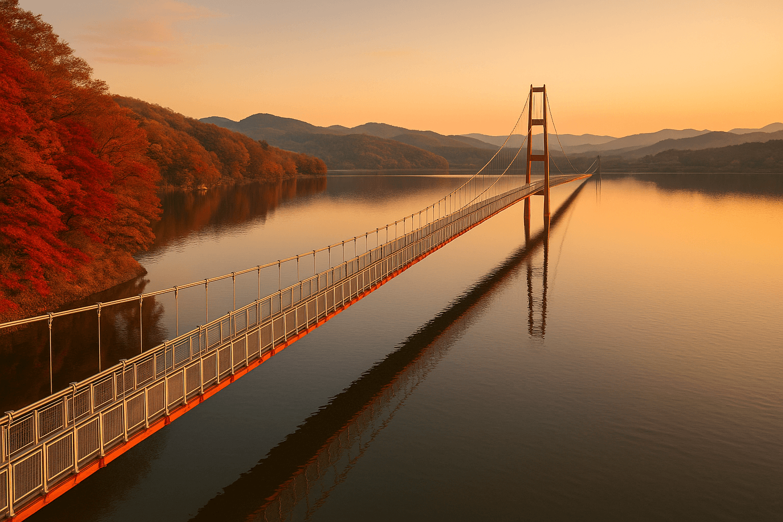 11월 논산 탑정호 출렁다리, 호수 위 가을빛을 걷는 낭만 여행