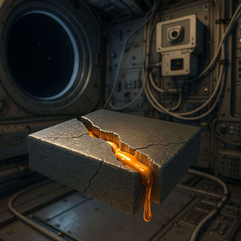 우주선 내부 미세중력에서의 금속 결함 자가치유 현상