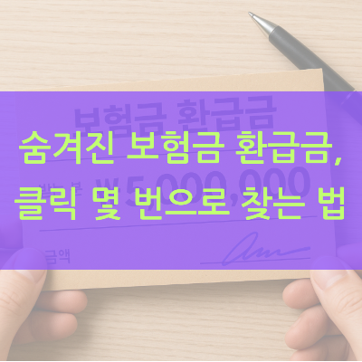 보험금 환급금 찾기