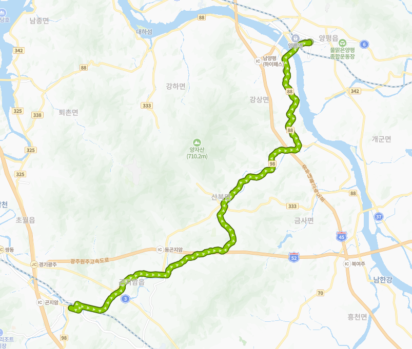 광주-양평-여주-945번-버스-노선-지도