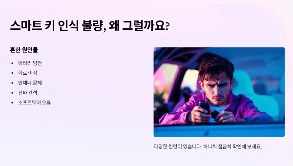 스마트키 인식 불량 원인